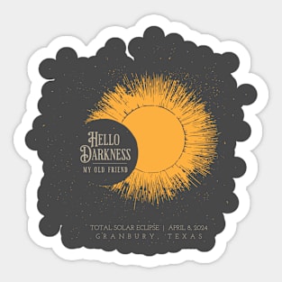 Total Solar Eclipse Granbury, Texas Sticker